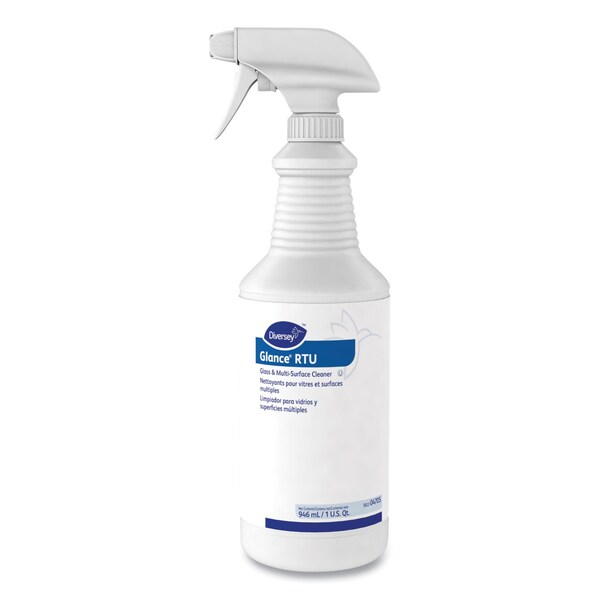 Diversey Glance Glass and Multi-Surface Cleaner, Original, 32oz Spray Bottle - 4705