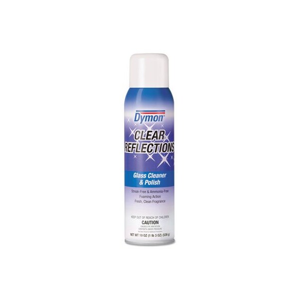 Dymon Dymon, Clear Reflections Mirror & Glass Cleaner, 20 Oz, Aerosol, 12PK - 38520