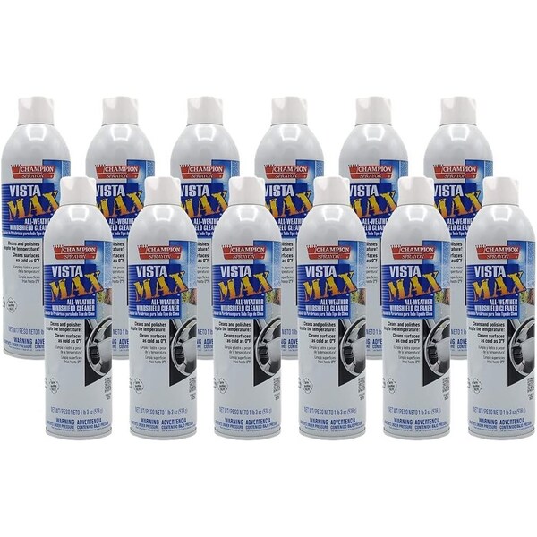Chase Products Champion Sprayon Vista Max Windshield Cleaner net 19 oz. Case: 12 cans., 12PK - 5124