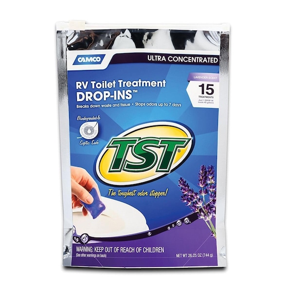 Camco TST Lavender Drop-Ins Holding Tank Treatment, 15PK - CA321519