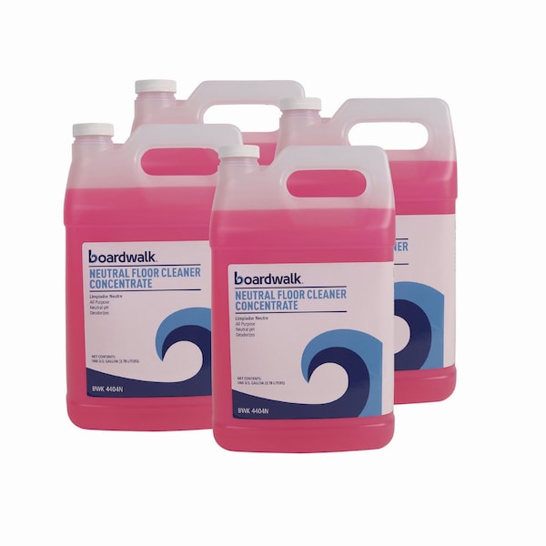 Boardwalk Neutral Floor Cleaner Concentrate, Lemon Scent, 1 gal Bottle, PK4 - 570600-41ESSN