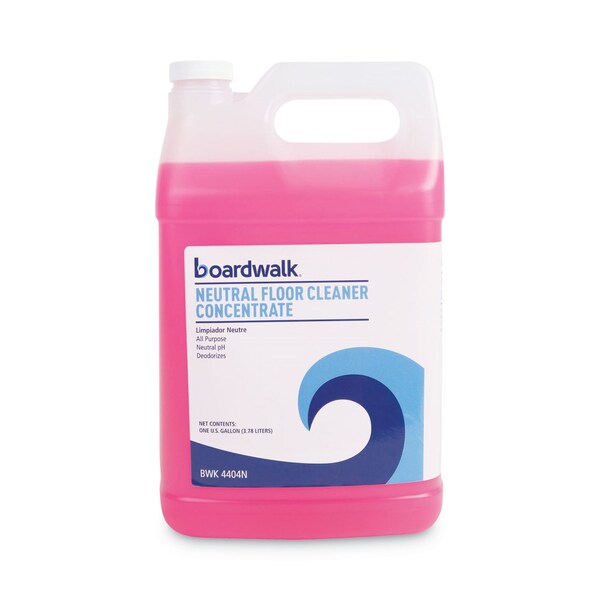 Boardwalk Neutral Floor Cleaner Concentrate, Lemon Scent, 1 gal Bottle, PK4 - 570600-41ESSN