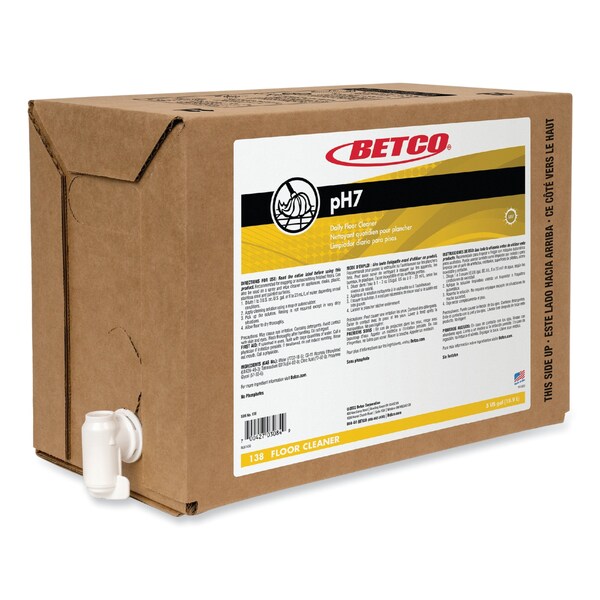 Betco pH7 Floor Cleaner, Lemon Scent, 5 gal Bag-in-Box - 138B500