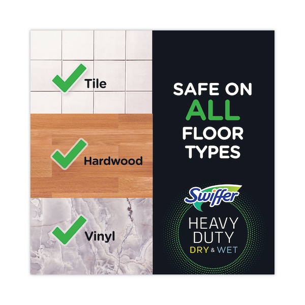 Swiffer Heavy-Duty Wet Refill Cloths, 10 x 8, Open Window Fresh, 20 Cloths, 6PK - 76472