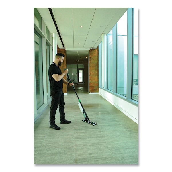 Unger Excella Floor Cleaning Kit, 20 in. Gray Microfiber Head, 48 in. to 65 in. Black/Green Handle - UNGEFKT8