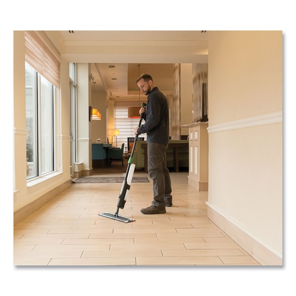Unger Excella Floor Cleaning Kit, 20 in. Gray Microfiber Head, 48 in. to 65 in. Black/Green Handle - UNGEFKT8
