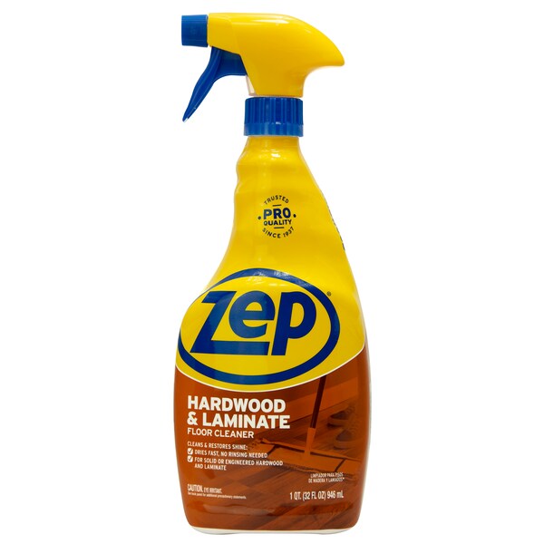 Zep Hardwood and Lam Floor Cleaner, 32oz, PK12 - ZUHLF32