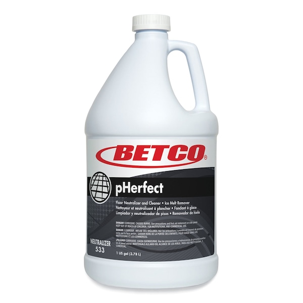 Betco pHerfect Floor Neutralizer and Cleaner, Characteristic Scent, 1 gal Bottle, 4PK - 5330400