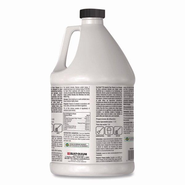 Rust-Oleum Industrial Low Foam Floor Cleaner, Lemon Scent, 1 gal Bottle, 4PK - 382263