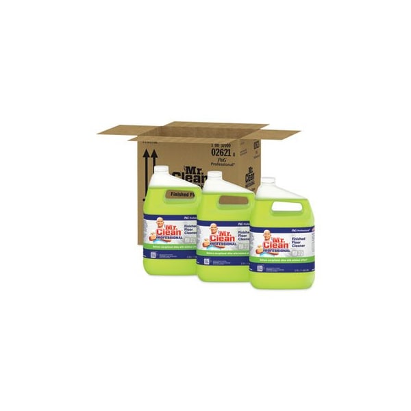 Proctgambl Mr. Clean, Finished Floor Cleaner, Lemon Scent, One Gallon Bottle, 3PK - 02621CT