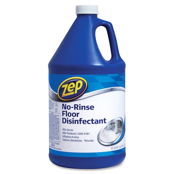 Zep No Rinse, Floor Disinfectant, 128oz, PK4 - ZUNRS128