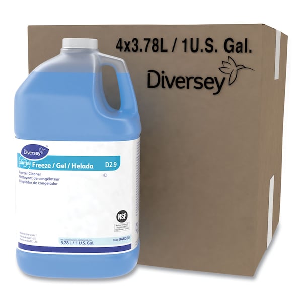 Diversey Suma Freeze D2.9 Floor Cleaner, Liquid, 1 gal, PK4, 4PK - 948030