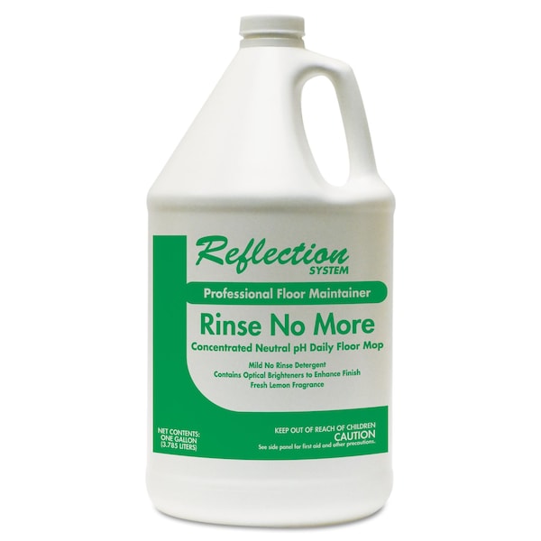 Theochem Laboratories Rinse-No-More Floor Cleaner, Lemon Scent, 1 gal, Bottle, PK4 - 500257