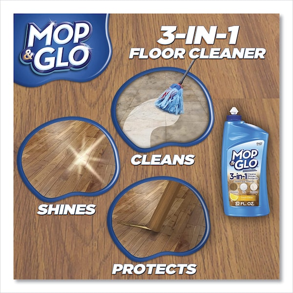 Mop & Glo Triple Action Floor Cleaner, Fresh Citrus Scent, 32 oz Bottle - 19200-89333