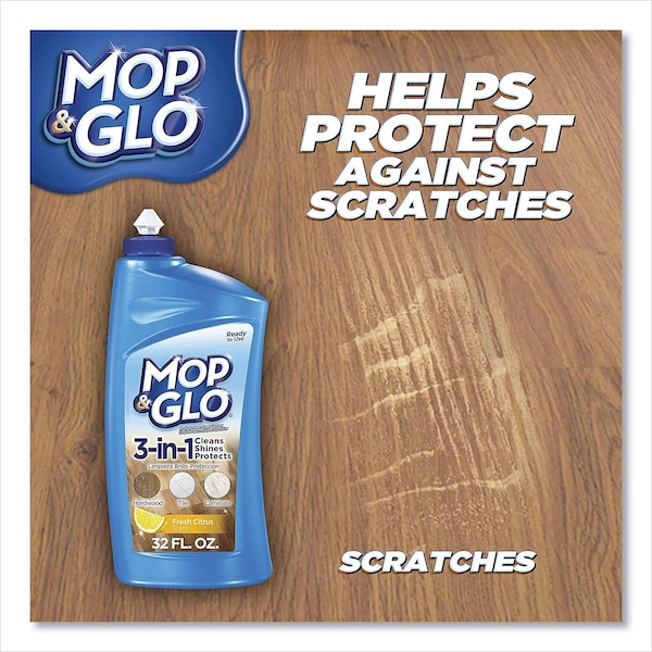 Mop & Glo Triple Action Floor Cleaner, Fresh Citrus Scent, 32 oz Bottle - 19200-89333
