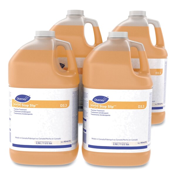 Diversey Suma Stop Slip Traction Treatment, Unscented, 1 gal Bottle, PK4, 4PK - 904678
