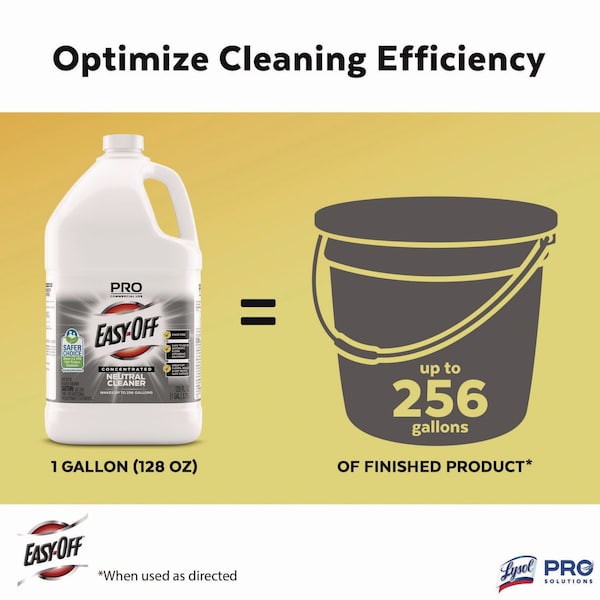 Professional Easy-Off® Concentrated Neutral Cleaner, 1 gal bottle, PK2 - 36241-89770