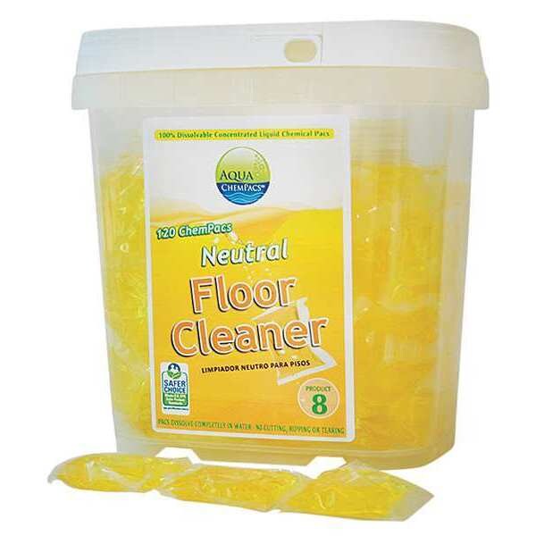 Aqua Chempacs Neutral Floor Cleaner, 120 per pk., Bucket - 4-0506