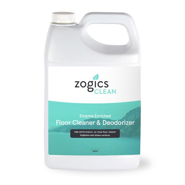 Zogics Enzyme Enriched Floor Cleaner and Deodorizer, 1 Gallon, 4PK - CLNEZB128CN-4