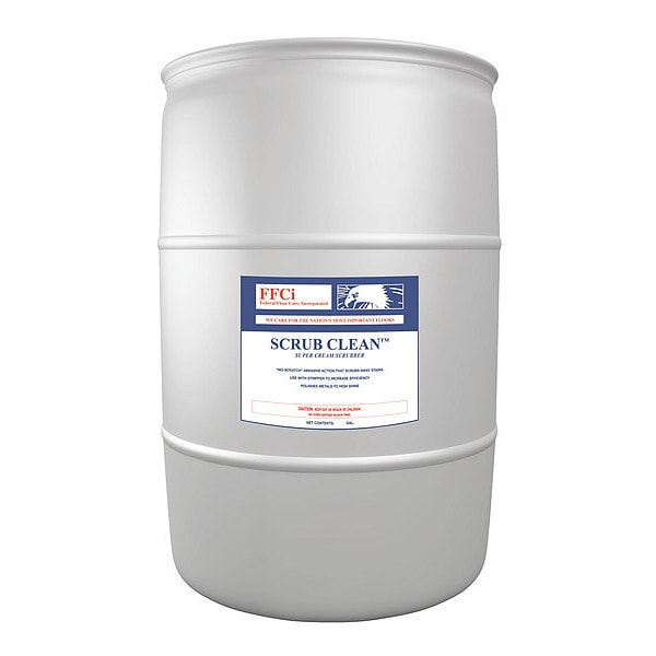 Scrub Clean Floor Stripping Booster and Creme Cleanser, 55 gal Drum - 11628