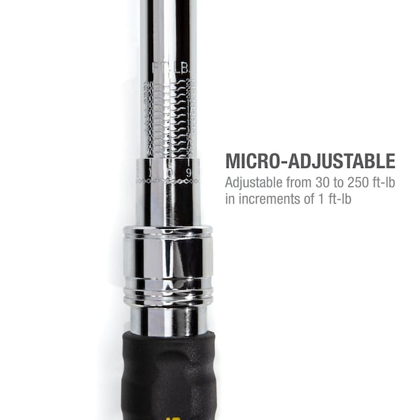 Steelman Micro Adjust Wrnch, 1/2" D, 30-250 ft.-lb. - 96218