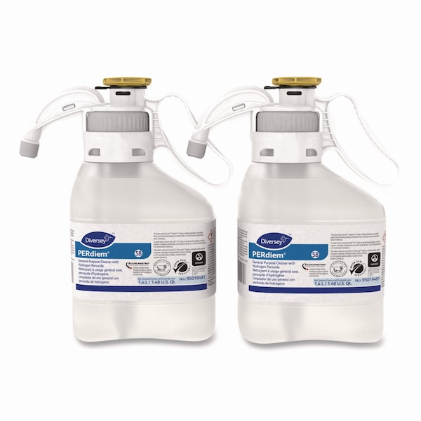 Diversey Concentrated General Cleaner, PK2, Bottle, Fragrance-Free, 2 PK - 95019481