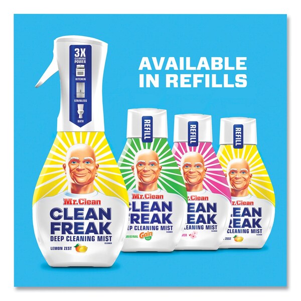 Mr. Clean Clean Freak Deep Cleaning Mist Multi-Surface Spray Refill, Lemon Zest, 16 oz Refill Bottle - 79130