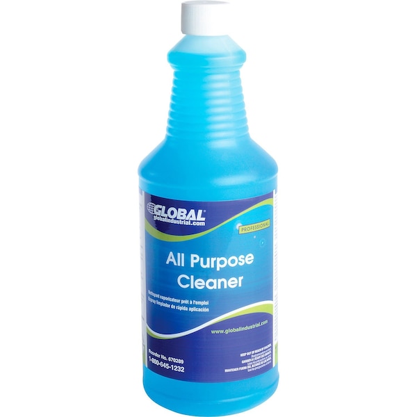 Global Industrial All Purpose Cleaner, 1 Quart Bottle, 12PK - 670289