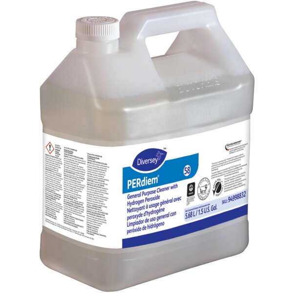 Diversey Cleaner, General Purpose, Hyd Per, 1.5 Gallon, Clear, PK 2 - DVO94998832
