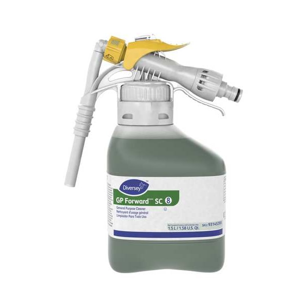 Diversey General Purpose Cleaner, 1.5L Hose End Connection Bottle, Citrus, 2 PK - 93145395