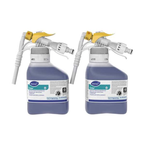 Diversey Bathroom Cleaner, 1.5L Hose End Connection Bottle, 2 PK - 93145310