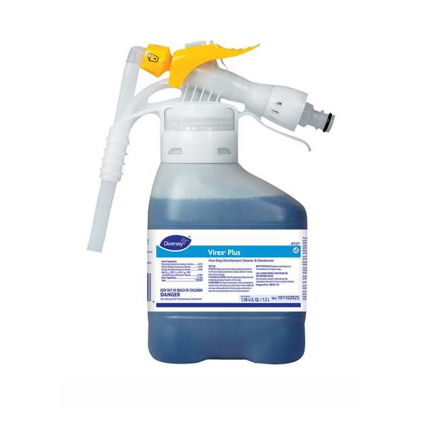 Diversey One Step Disinfectant Deodorizing Cleaner Concentrate, 1.5L Hose End Connection Bottle, 2 PK - 101102925