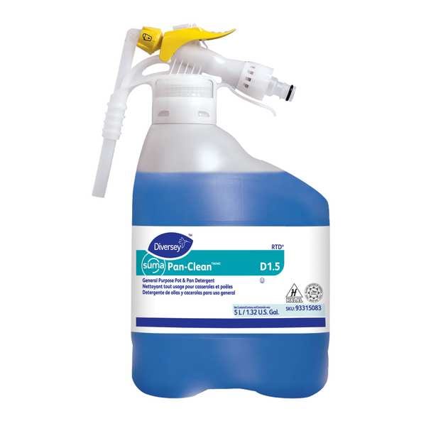 Diversey Pot and Pan Cleaner Concentrate, 5L Bottle, Unscented, Blue - 93315083