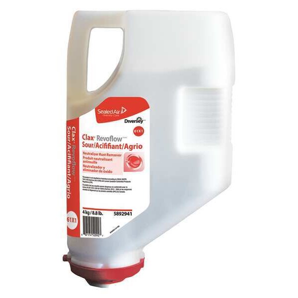 Diversey Liquid Laundry Sour, 8.8 lb Jug, Liquid, Unscented, Off-White, 3 PK - 5892941