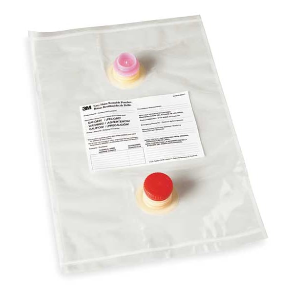 3M Reusable Pouches, 1 Gal, For 6XU16, PK5 - 55440