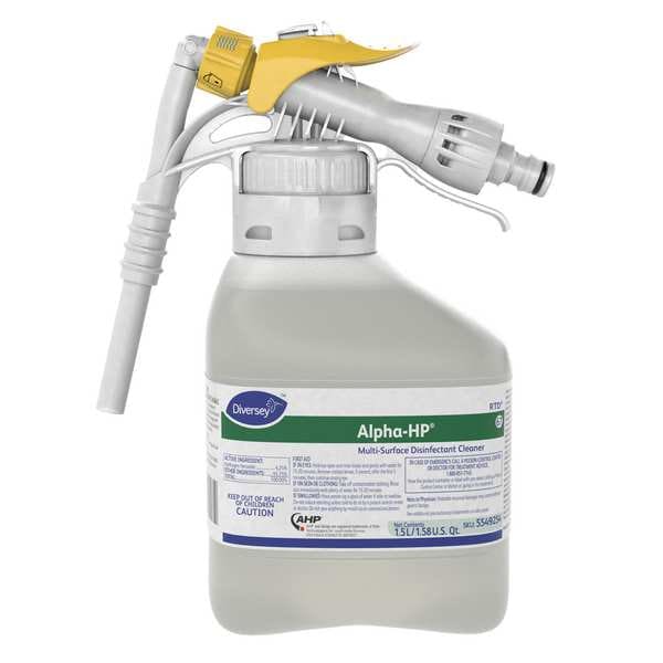 Diversey Foodservice Sanitizer Concentrate, 1.5L Hose End Sprayer, Unscented, Tan, 2 PK - 5549254