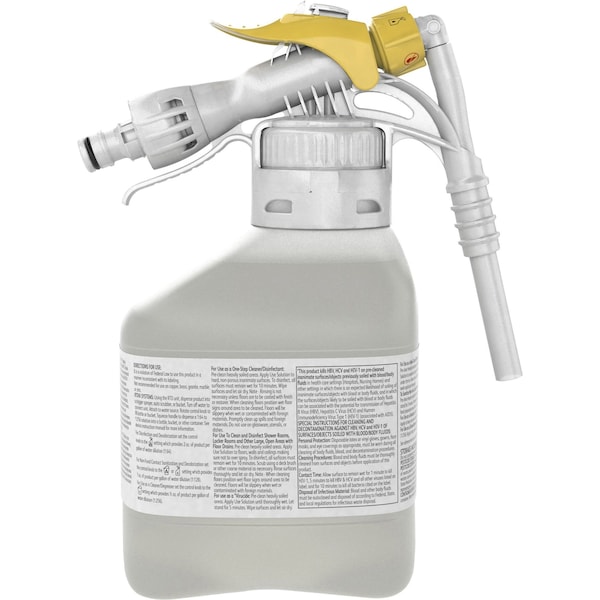 Diversey Foodservice Sanitizer Concentrate, 1.5L Hose End Sprayer, Unscented, Tan, 2 PK - 5549254