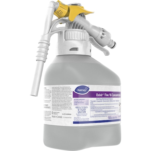 Diversey Cleaner and Disinfectant Concentrate, 2L Hose End Connection Bottle, characteristic, 2 PK - 4963357