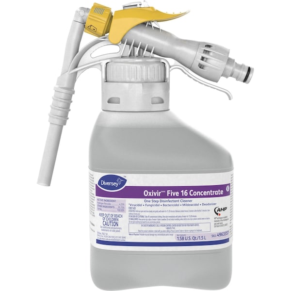Diversey Cleaner and Disinfectant Concentrate, 2L Hose End Connection Bottle, characteristic, 2 PK - 4963357