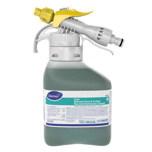 Diversey Bathroom Cleaner, 1.5L Hose End Connection Bottle, 2 PK - 3364707