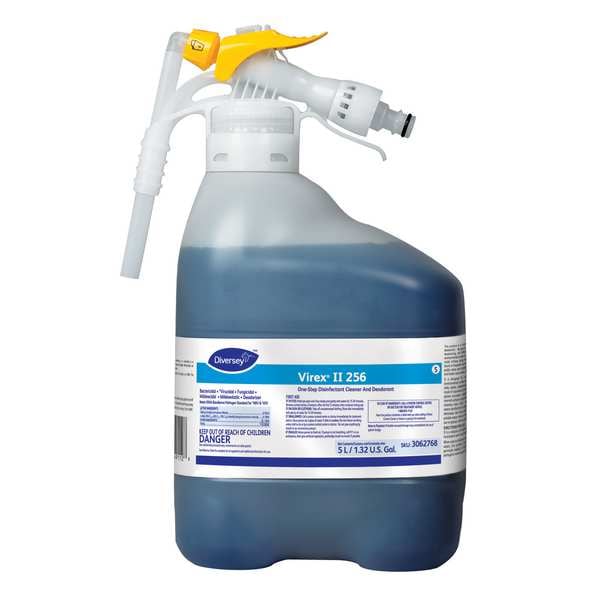 Diversey Cleaner and Disinfectant Concentrate, 5L Hose End Connection Bottle - 3062768