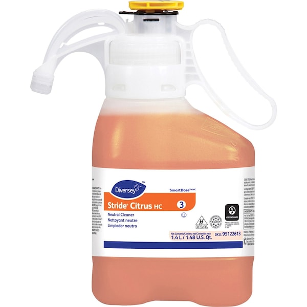 Diversey Citrus Neutral Cleaner, 1.4L Hose End Sprayer, Unscented, Orange - 95122613