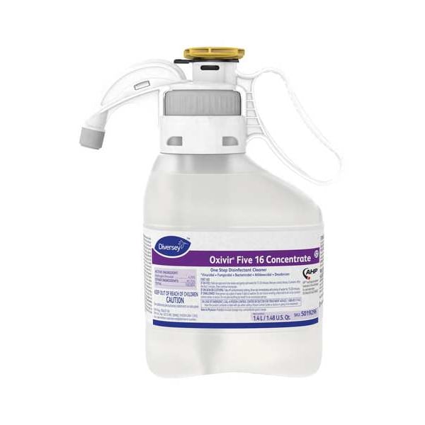 Diversey Cleaner and Disinfectant Concentrate, 1.4L Portion Measuring Bottle - 5019296