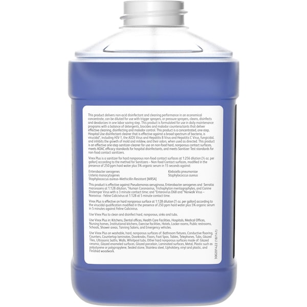 Diversey Quat Cleaner and Disinfectant Concentrate, 2.5L Bottle, 2 PK - 101102926