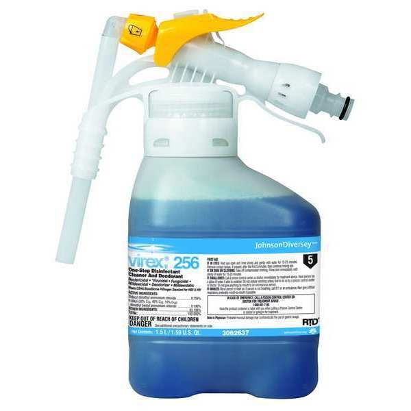 Diversey One Step Deordorizing Cleaner and Disinfectant Concentrate, 1.5L Hose End Connection Bottle, 2 PK - 3062637