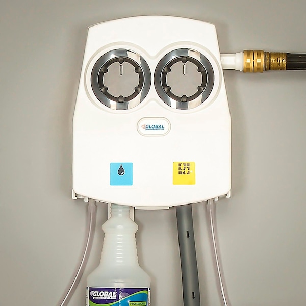 Global Industrial Universal Cleaning Chemical Dilution Dispenser, Dual Flow, 2-Chemical - 670170