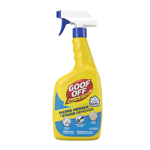 Goof Off Heavy Duty Remover Degreaser, 22 Oz Trigger Spray Bottle, Liquid, Slight Yellow to Transparent - FG659WM