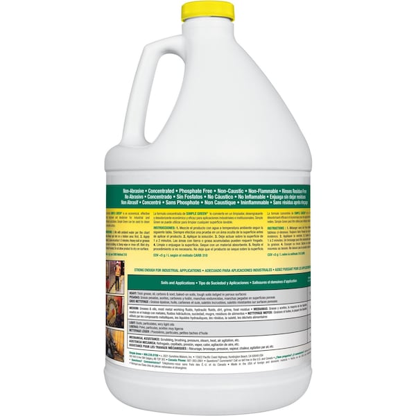 Simple Green Cleaner/Degreaser, 1 Gal Jug, Liquid, Yellow - 3010200614010