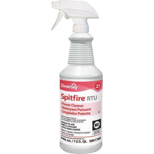 Diversey Cleaner/Degreaser, 32 Oz Trigger Spray Bottle, Liquid, Red, 12 PK - 95891789