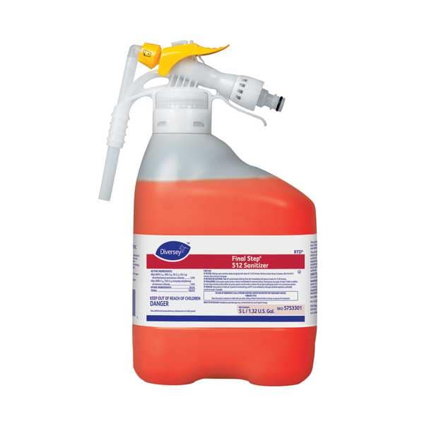 Diversey Sanitizer Concentrate, 5L Hose End Sprayer, Unscented - 5753301